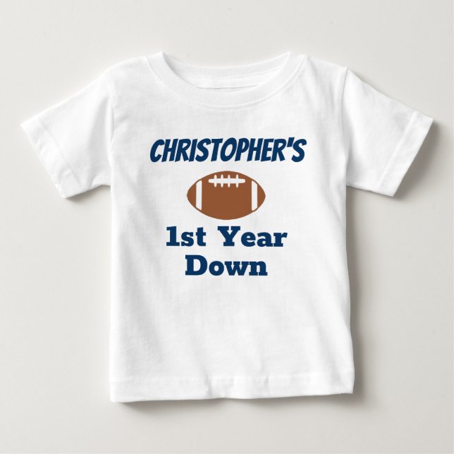 T-shirt Pour Bébé Football 1er anniversaire (Devant)