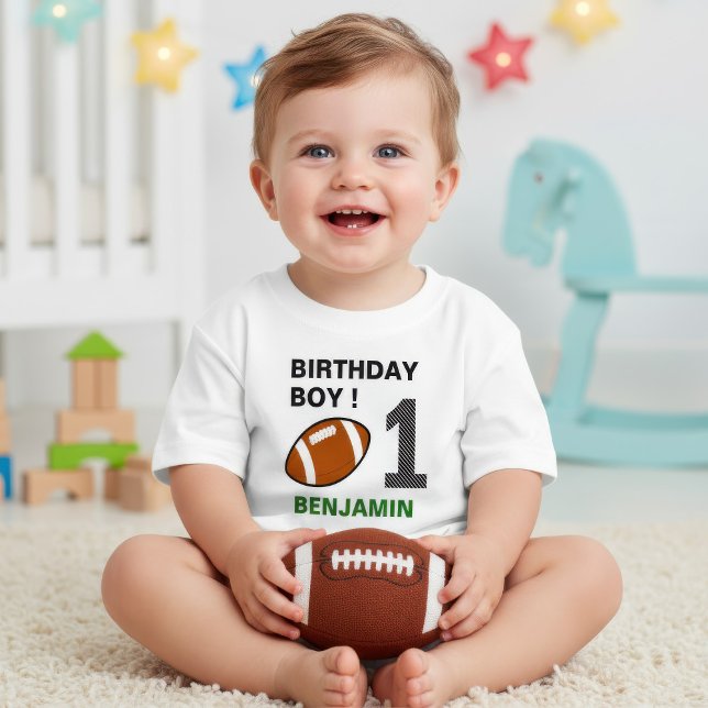 T-shirt Pour Bébé Football 1er anniversaire (Créateur téléchargé)