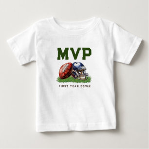 T-shirt Pour Bébé Football américain première année bas 1er annivers