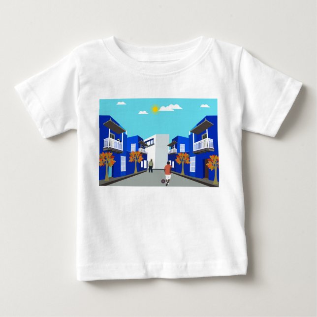 T-shirt Pour Bébé Football de Columbia Street (Devant)