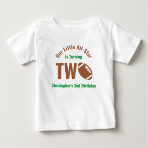 T-shirt Pour Bébé Football des étoiles 2e anniversaire