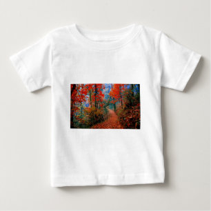 T-shirt Pour Bébé Forêt peinte Flamme d'automne Cadeaux d'aquarelle