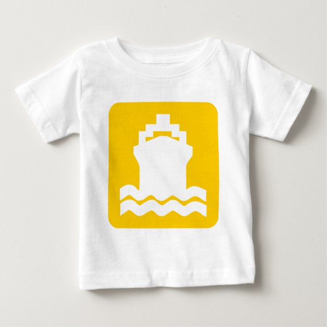 T-shirt Pour Bébé Forme du navire - Ambre (Devant)