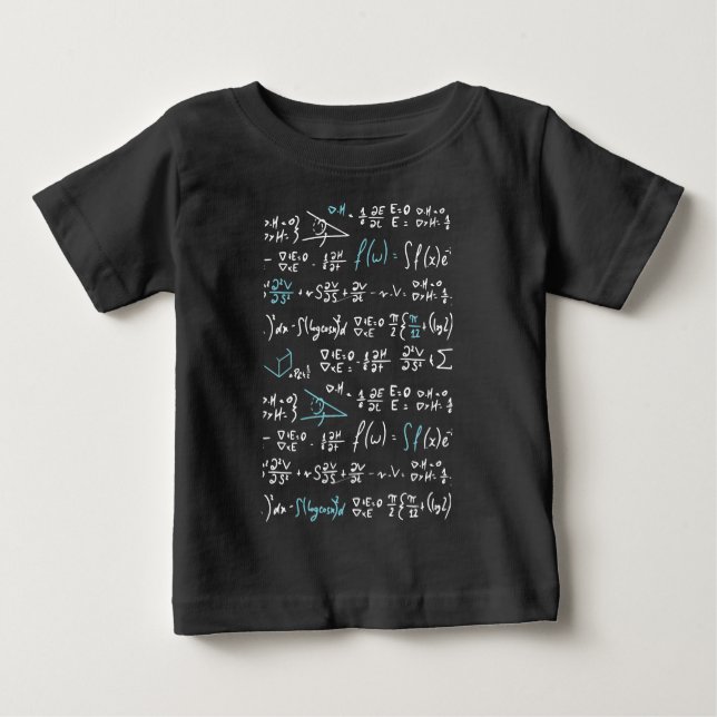 T-shirt Pour Bébé Formules mathématiques mathématiques physique prof (Devant)