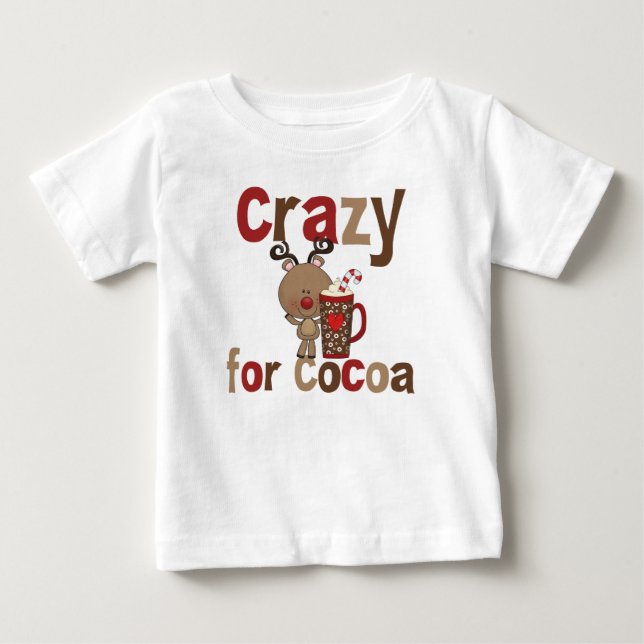 T-shirt Pour Bébé Fou pour le cacao (Devant)