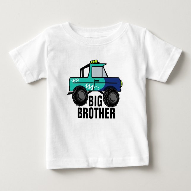 T-shirt Pour Bébé Four Wheel Fun / Big Brother (Devant)