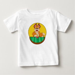 T-shirt Pour Bébé Fox at Poker avec des jetons de Poker