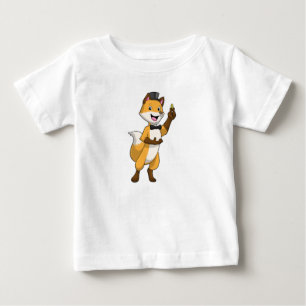 T-shirt Pour Bébé Fox en Groom avec anneau Mariage