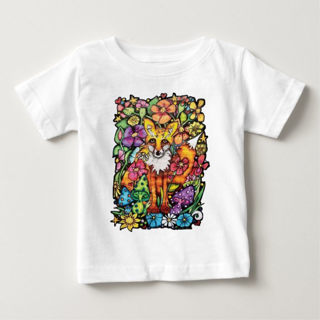 T-shirt Pour Bébé Foxy Fox (Devant)