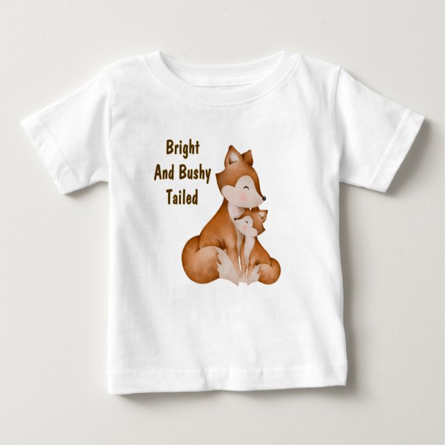 T-shirt Pour Bébé Foxy Fox avec mère (Devant)