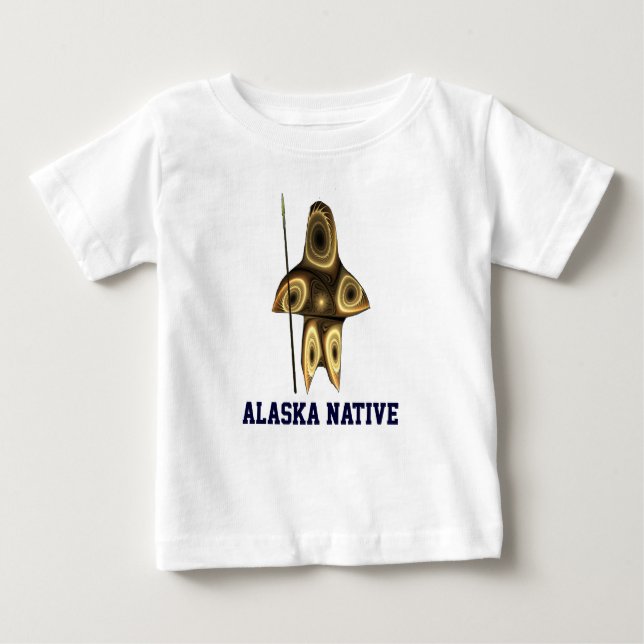 T-shirt Pour Bébé Fractal Inuit Hunter (Devant)