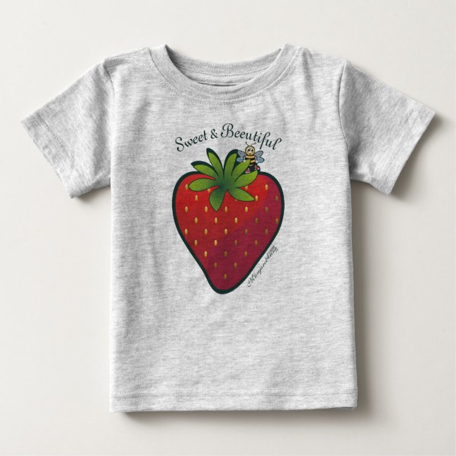 T-shirt Pour Bébé Fraise (Devant)
