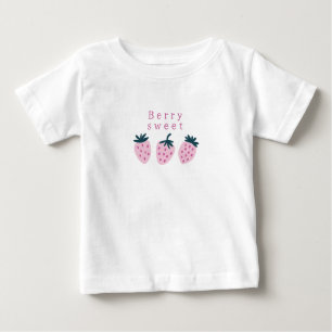 T-shirt Pour Bébé Fraise rose