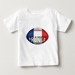T-shirt Pour Bébé France Rugby Ball