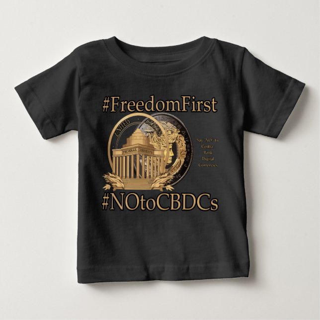 T-shirt Pour Bébé #FreedomFirst : Portefeuille de la liberté - Embra (Devant)