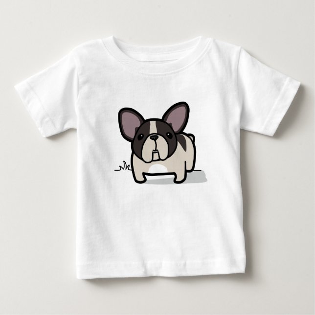 T-shirt Pour Bébé Frenchie pie Brindle (Devant)