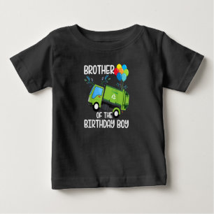 T-shirt Pour Bébé Frère De L'Anniversaire Garbage Truck Cadeau