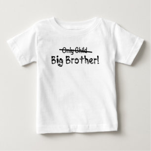 T-shirt Pour Bébé Frère (enfant unique biffé) mignon et Funn