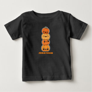 T-shirt Pour Bébé Friandises d'Halloween Citrouilles