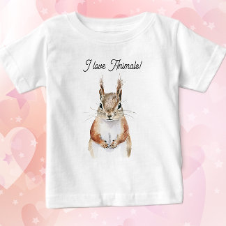 T-shirt Pour Bébé Friendly Squirrel 