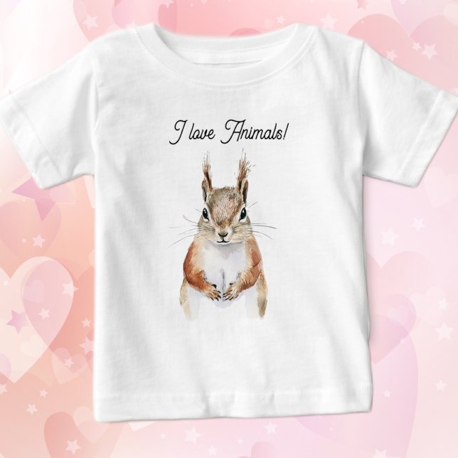 T-shirt Pour Bébé Friendly Squirrel  (Créateur téléchargé)