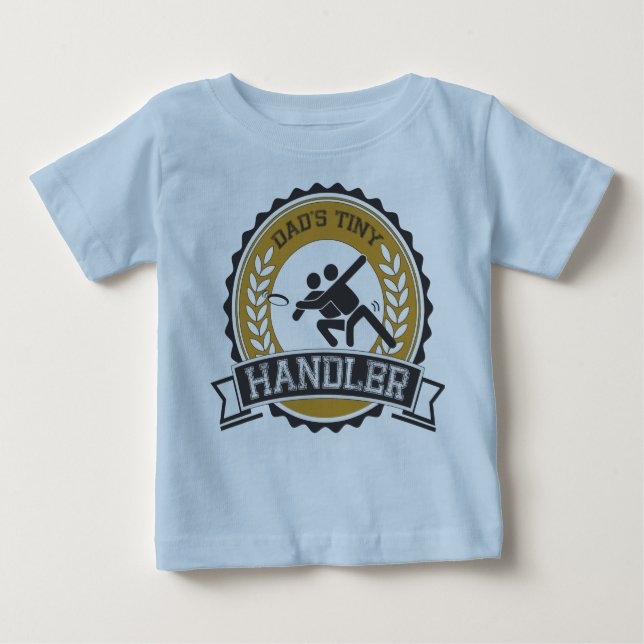 T-shirt Pour Bébé Frisbee final - le petit manipulateur du papa (Devant)