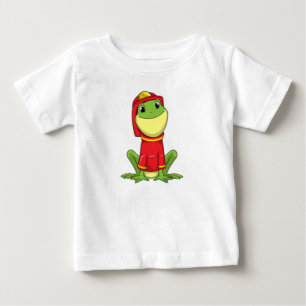 T-shirt Pour Bébé Frog as Firefighter avec Helmet
