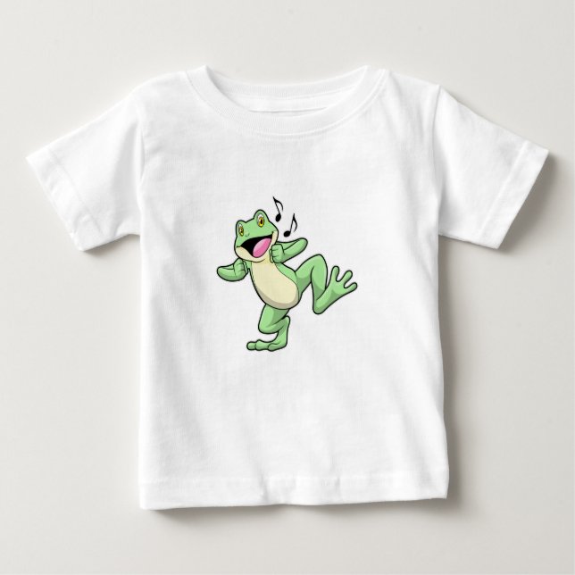 T-shirt Pour Bébé Frog Music Dance (Devant)