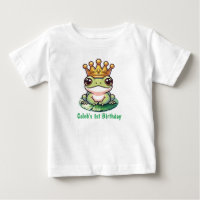 Frog Prince in Gold Crown Fairytale 1er anniversai