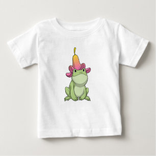 T-shirt Pour Bébé Frog with Plumeria