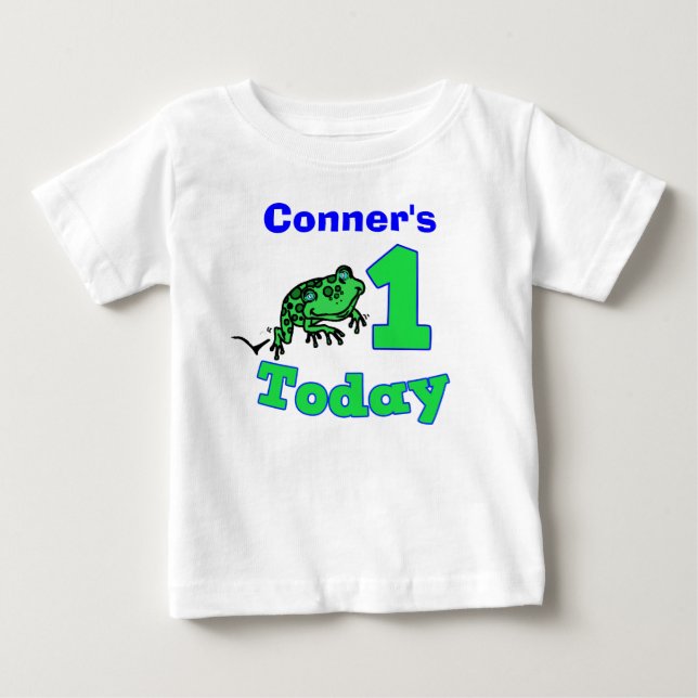 T-shirt Pour Bébé Froggy Shirt pour garçon premier anniversaire pers (Devant)