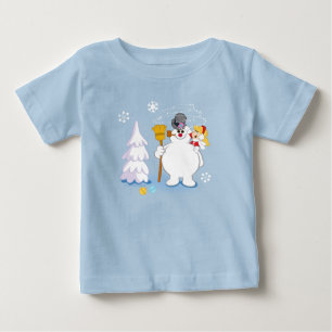 T-shirt Pour Bébé Frosty the Snowman™   Frosty & Karen Winter Fun