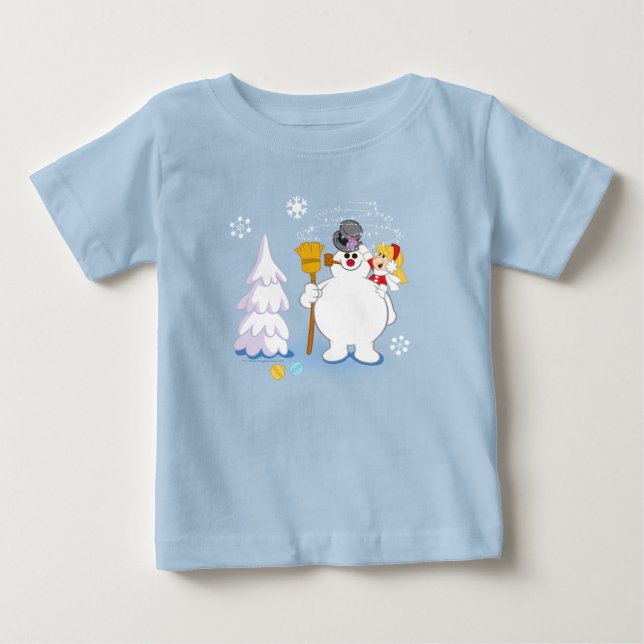T-shirt Pour Bébé Frosty the Snowman™ | Frosty & Karen Winter Fun (Devant)