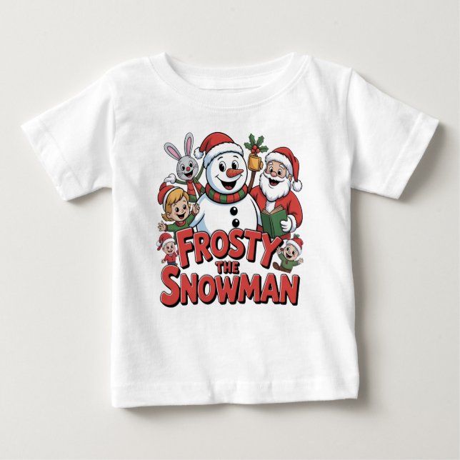 T-shirt Pour Bébé frosty the snowman t shirt design (Devant)