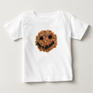 T-shirt Pour Bébé Fruit souriant mignon et visage de céréales