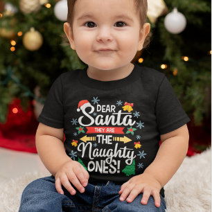T-shirt Pour Bébé Fun cher Père Noël ils sont les vilains Noël
