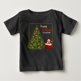 T-shirt Pour Bébé Fun Christmas Tree Santa Claus Holiday Personnalis