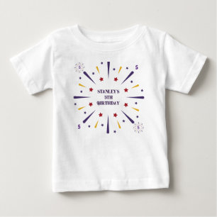 T-shirt Pour Bébé Fun Coloré Star fête d'anniversaire