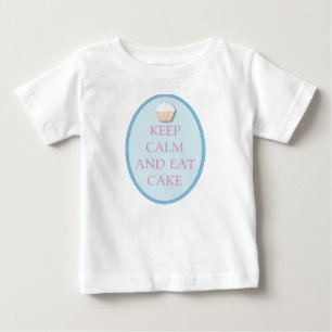 T-shirt Pour Bébé Fun Keep Calm and Eat Cake T Shirt
