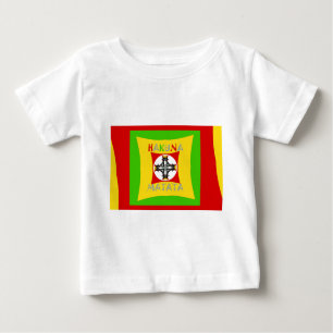 T-shirt Pour Bébé Fun Rasta couleur rouge or vert