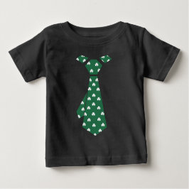 T-shirt Pour Bébé Fun Shamrock Motif Faux Cravate St. Patrick's Day