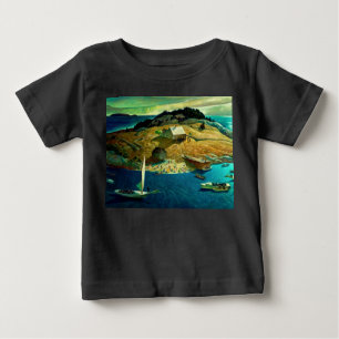 T-shirt Pour Bébé Funérailles de l'île, 1939 par Newell Convers Wyet