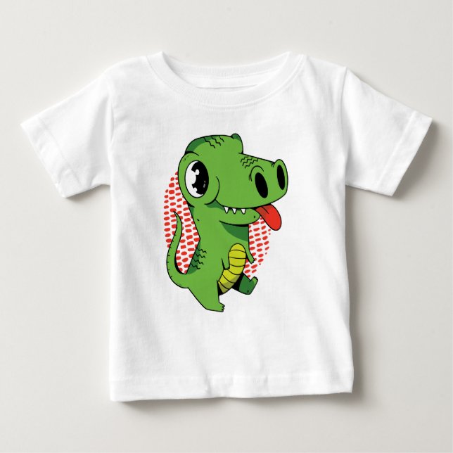 T-shirt Pour Bébé Funny And Cute Baby Dinosaur (Devant)
