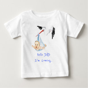 T-shirt Pour Bébé Funny Baby T-Shirt Stork portant bébé Texte person