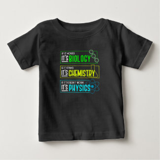 T-shirt Pour Bébé Funny Biologie Chimie Physique Science Nerd