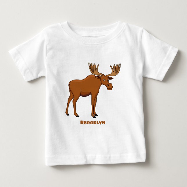 T-shirt Pour Bébé Funny moose (Devant)