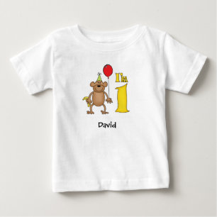 T-shirt Pour Bébé Funny Singe 1er Anniversaire T-shirt bébé