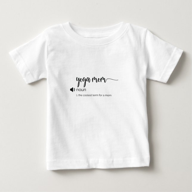 T-shirt Pour Bébé Funny Yoga Maman définition (Devant)