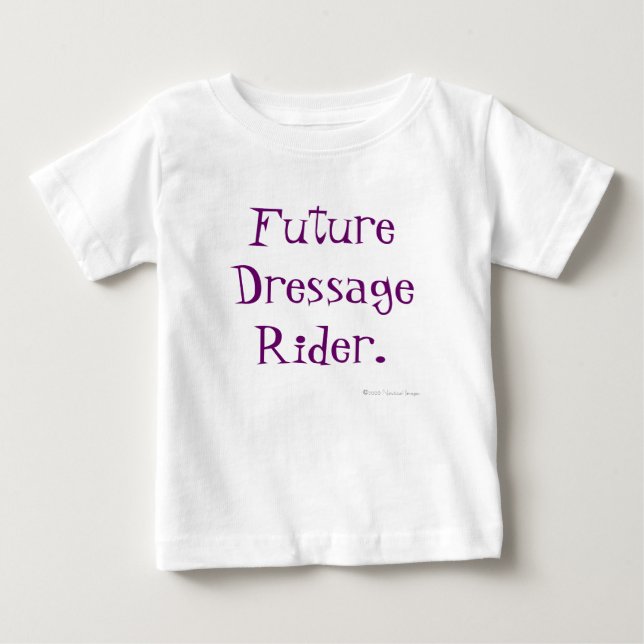 T-shirt Pour Bébé Futur cavalier De Dressage. (Devant)