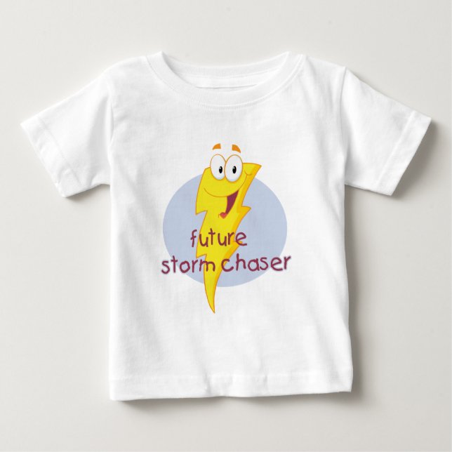 T-shirt Pour Bébé Futur chasseur de tempête (Devant)